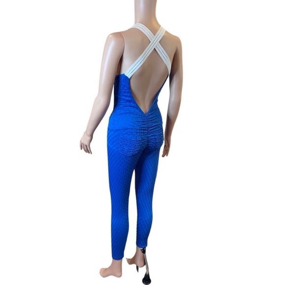 Brazilian LOVEFIT JUMPSUIT- NWOT IN ROYAL BLUE - Picture 2 of 14